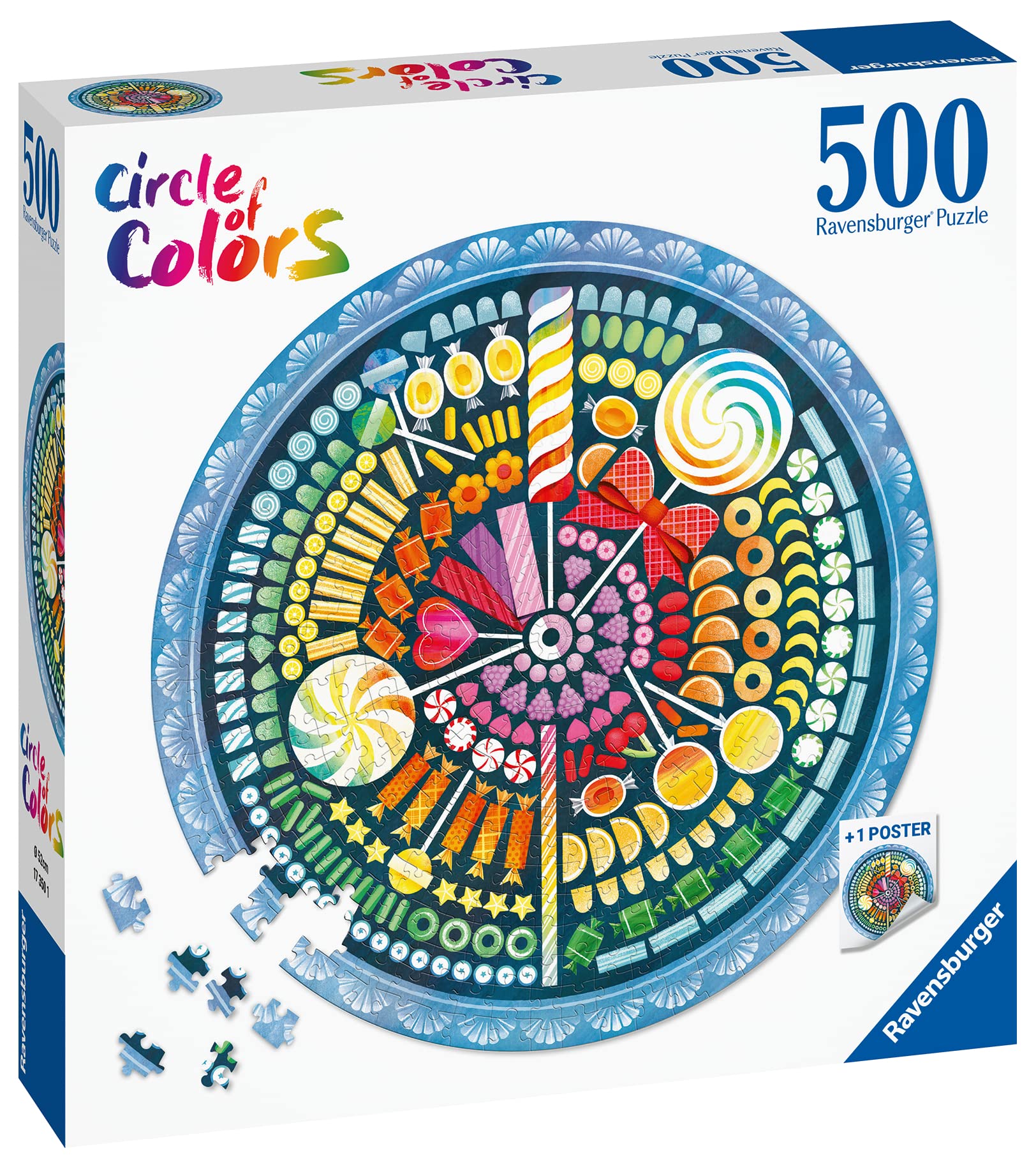 Amazon.com: Ravensburger - Adult Jigsaw Puzzle - Round Puzzle 500